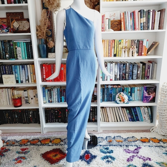 WAYF The Lenore One Shoulder Column Evening Dress - Picture 2 of 11